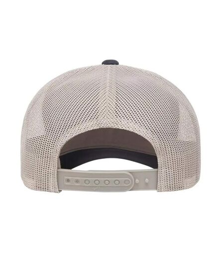 Casquette trucker retro adulte bleu marine / argenté Flexfit