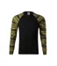 T-shirt Manches Longues Motif/style Camouflage Homme Vert Noir Malfini-1
