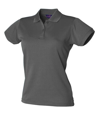 Henbury Womens/Ladies Coolplus® Fitted Polo Shirt (Light Blue)