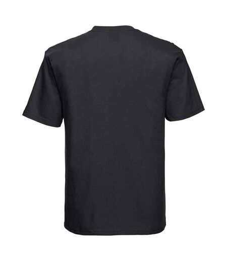 Mens ringspun cotton classic t-shirt black Russell