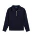 Sweat 1/4 de zip marine femme tbs craie-1