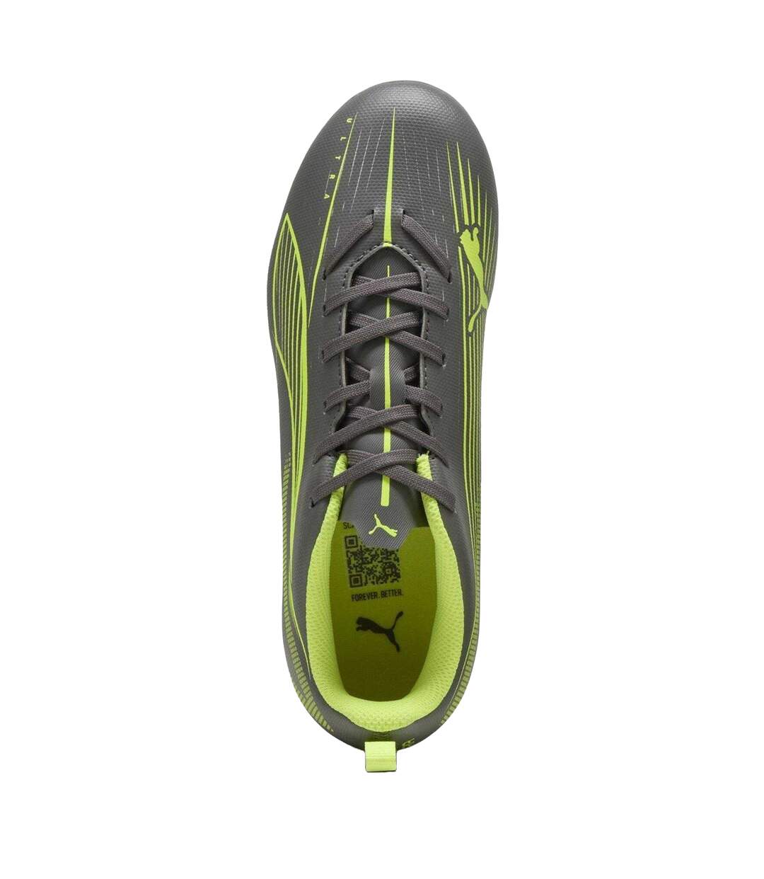 Chaussures De Foot Pour Terrain Ferme Ultra Play Enfant Argenté Jaune Puma-3