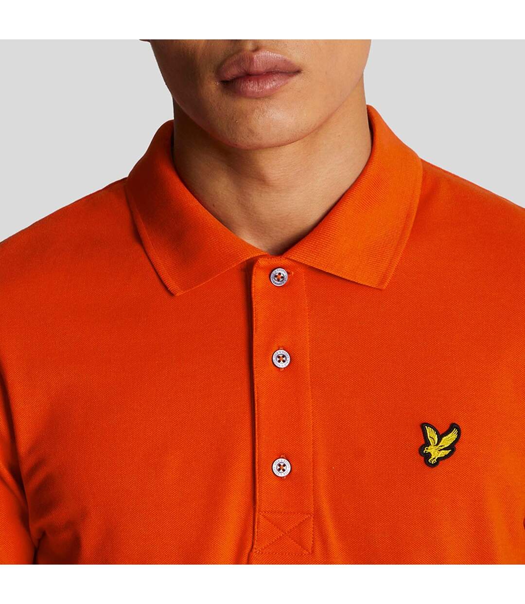 Polo Uni Homme Orange Lyle & Scott-4