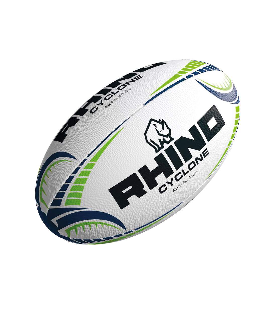 Ballon De Rugby Cyclone Taille 5 Blanc Rhino-2