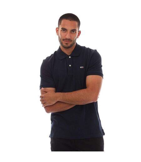 Mens Embroidered Logo Polo Shirt Navy Tommy Jeans