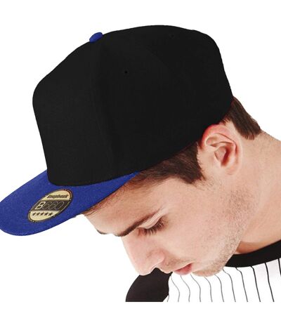 Lot De 2  Casquettes À Visière Plate Adulte Noir Bleu Roi Beechfield