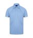 Finden & Hales Mens Piped Performance Sports Polo Shirt (Sky/Navy/White)