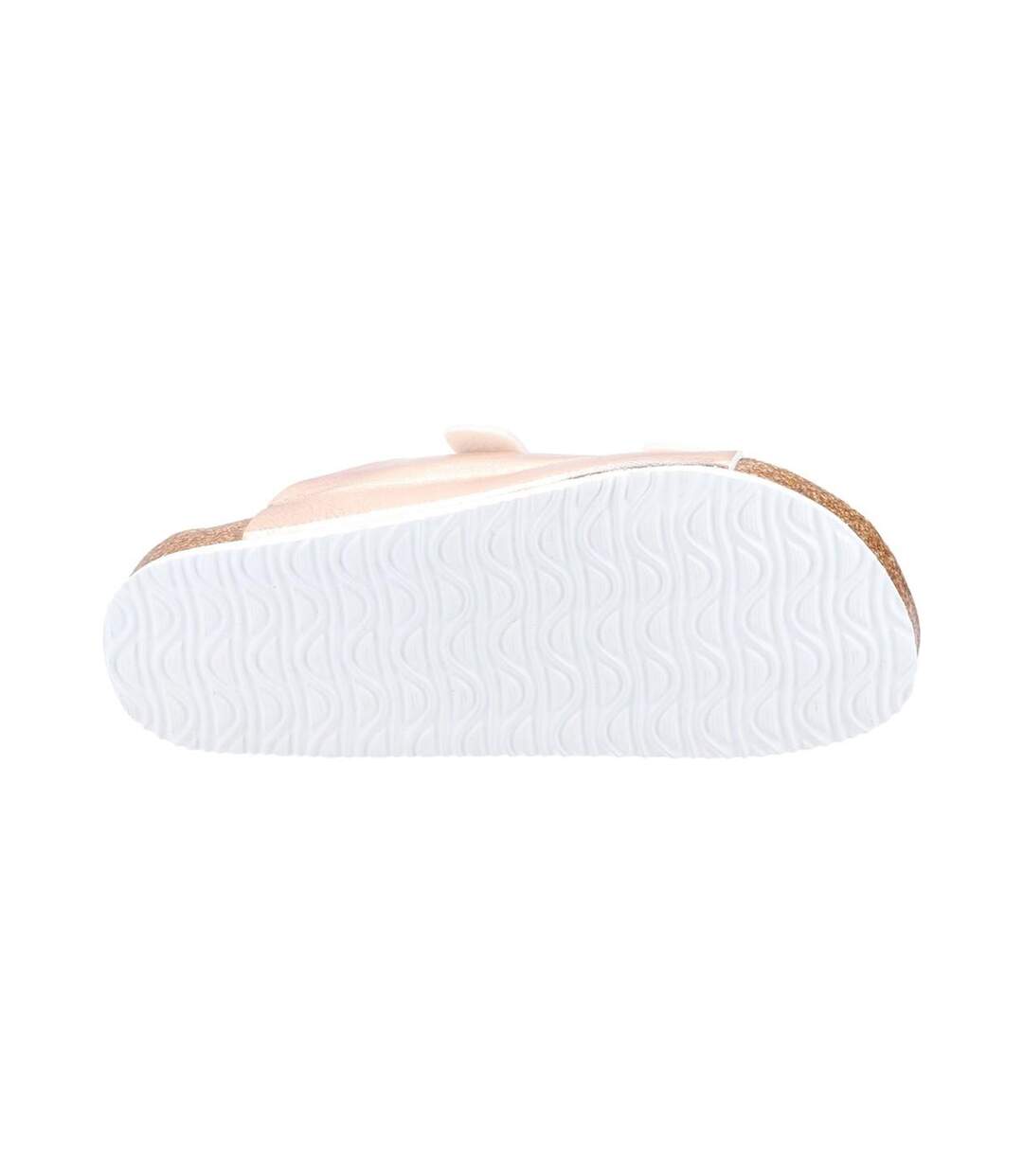 Womens/ladies nimes sliders rose gold/brown Divaz-3