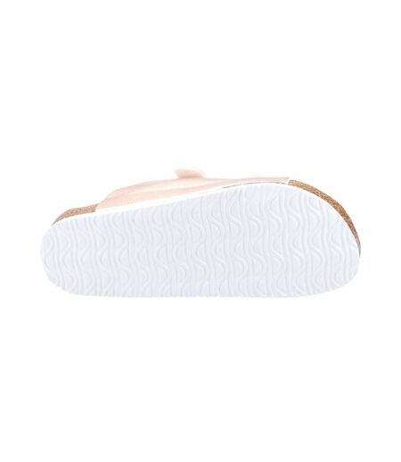 Womens/ladies nimes sliders rose gold/brown Divaz