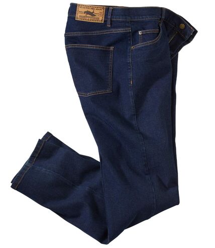 Donkerblauwe regular stretch jeans
