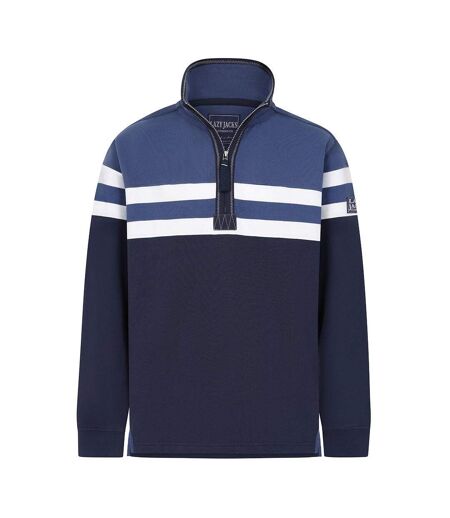 Sweat Motif/style Rayé Homme Bleu Denim Lazy Jacks