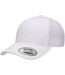 Childrens/kids Retro Trucker Cap White Flexfit-3