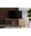 Meuble TV avec multi-rangements en panneaux de particules - Beige-2