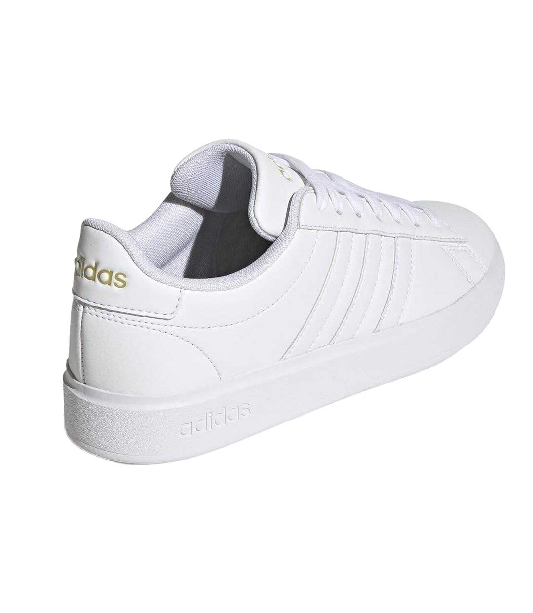 Baskets Grand Court Femme Blanc Jaune Or Adidas-2