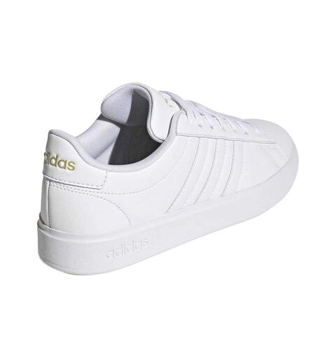 Baskets Grand Court Femme Blanc Jaune Or Adidas