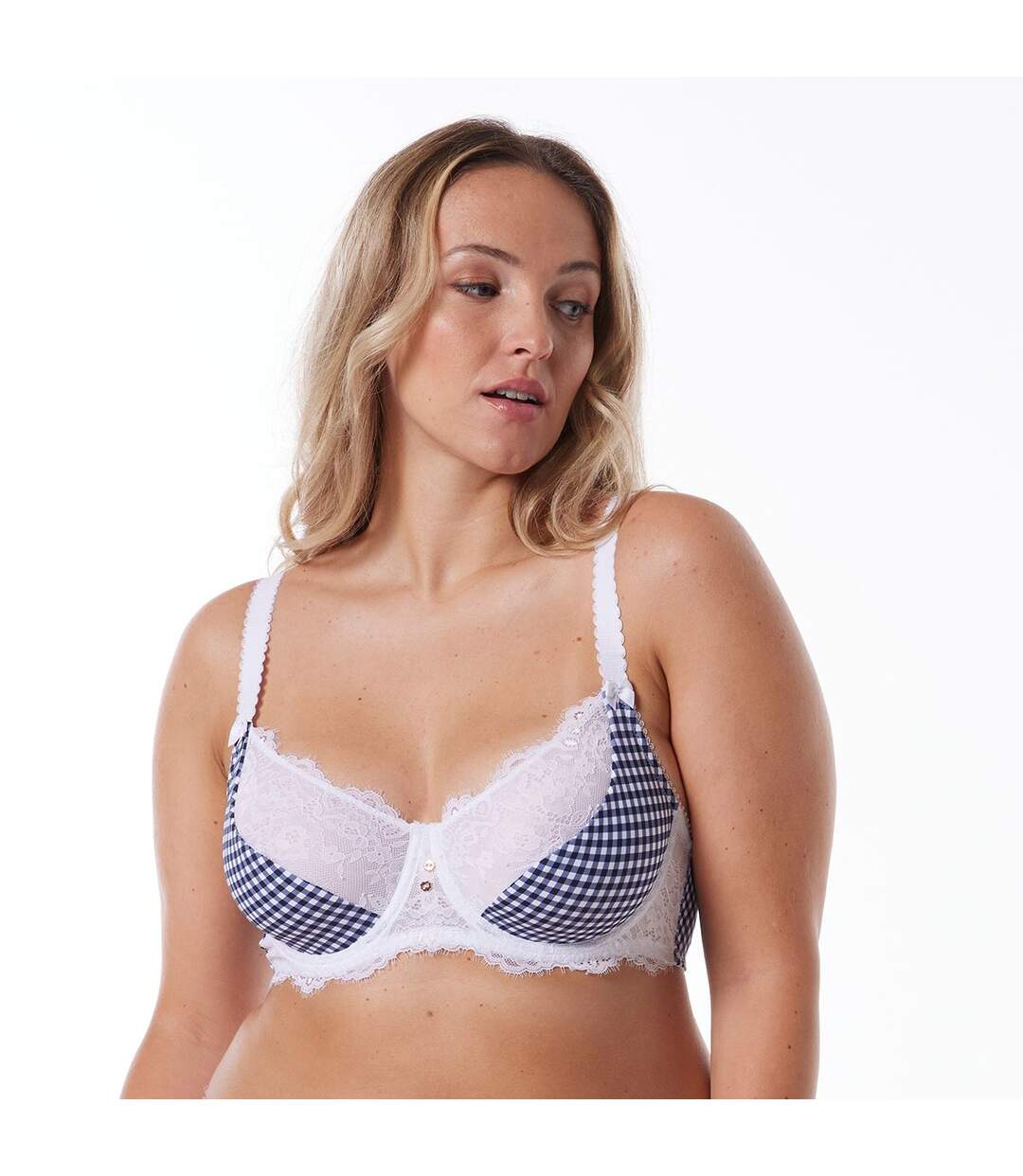 Soutien-gorge armature grand maintien bleu marine Embellie