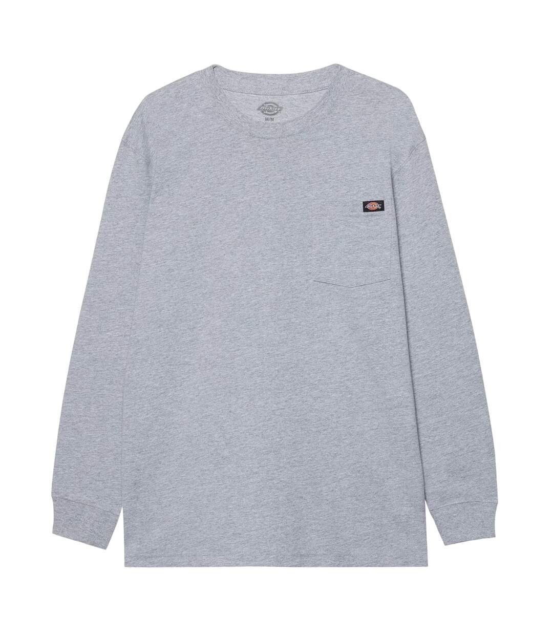 Mens luray pocket long-sleeved t-shirt charcoal Dickies