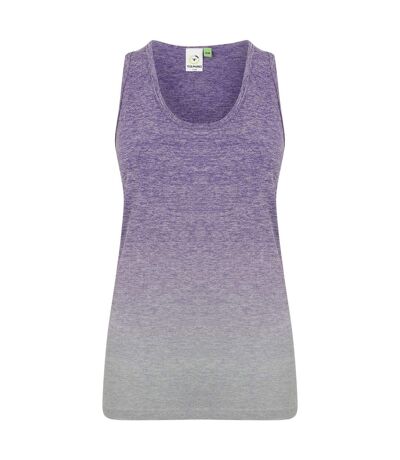Tombo Womens/Ladies Seamless Fade Out Vest (Purple/Light Gray Marl) - UTPC3038