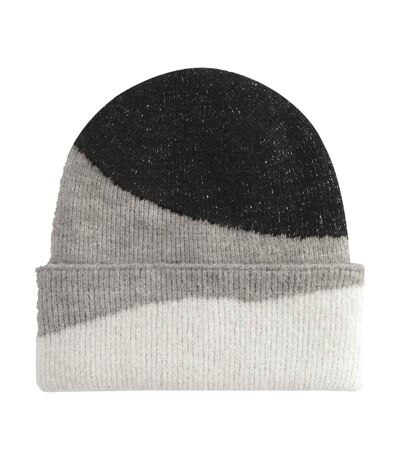 Bonnet Motif/style Ondulé Femme Noir Gris Clair Blanc Doux Beechfield