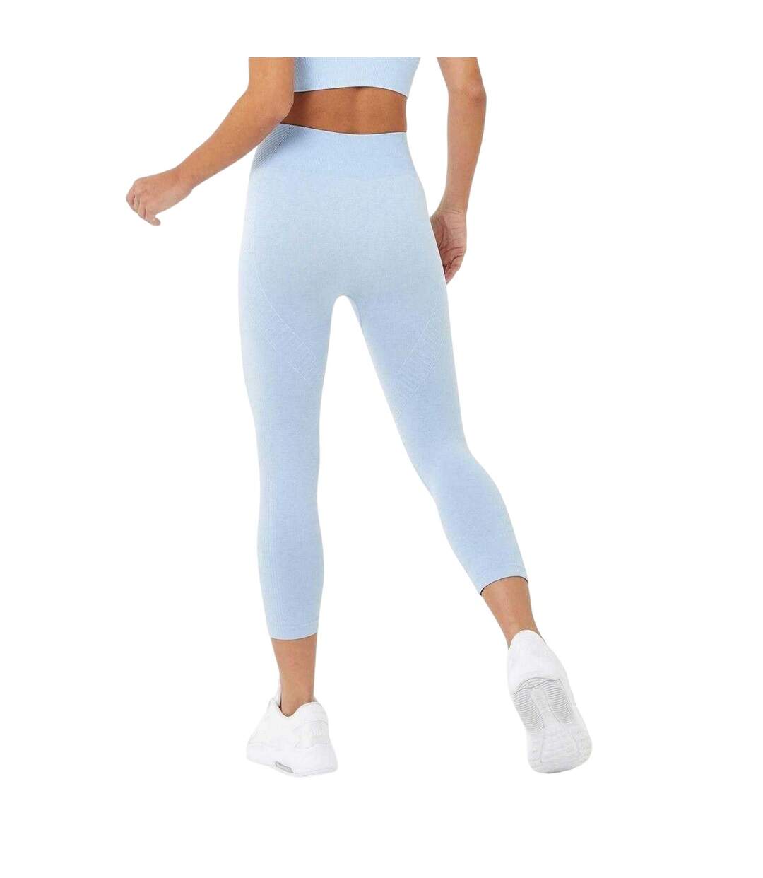 Legging ¾ Pro Femme Bleu Pâle Chiné USA-3