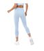 Legging ¾ Pro Femme Bleu Pâle Chiné USA-3