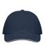 Buffalo 6 Panel Baseball Cap White Dark Blue MidOcean-1