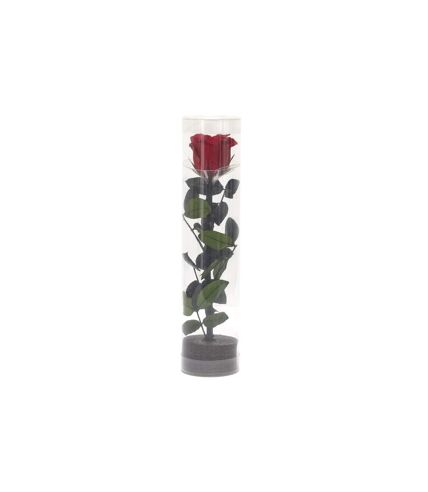 Fleur Artificielle Rose sur Tige 30cm Vert & Rouge