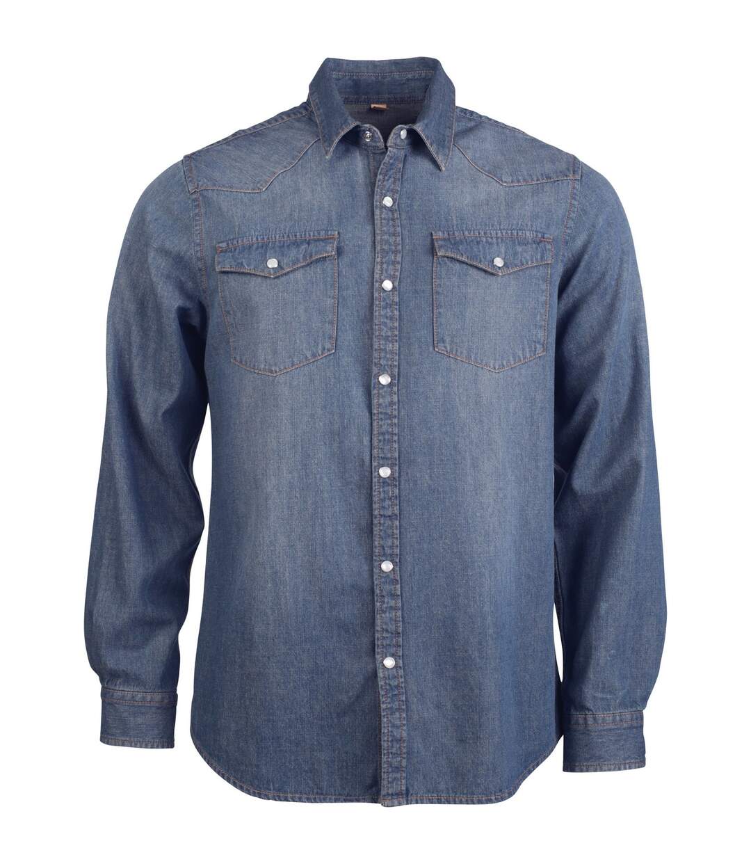 Kariban - Chemise denim décontractée à manches longues - Homme (Bleu) - UTRW4216