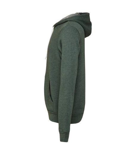 Canvas sweat à capuche et fermeture zippée homme forêt chiné Bella + Canvas