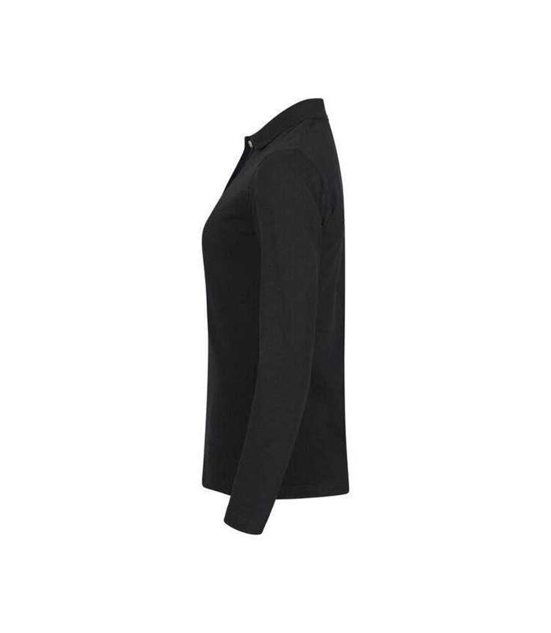 Polo Manches Longues Premium Femme Noir Clique-3