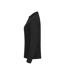Polo Manches Longues Premium Femme Noir Clique-3