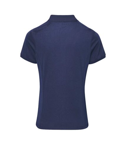 Premier Womens/Ladies Coolchecker Short Sleeve Pique Polo T-Shirt (Navy) - UTRW4402
