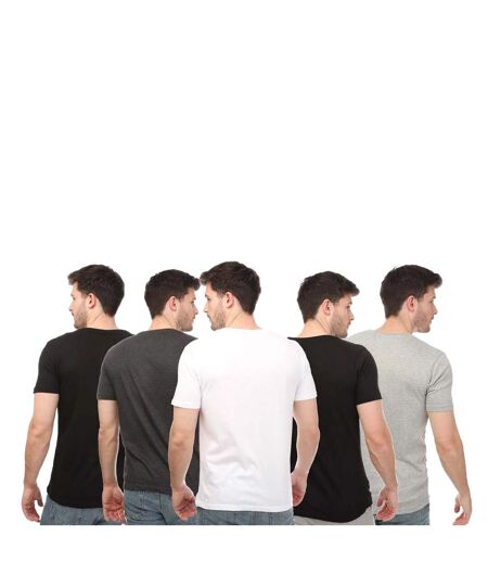 Pack of 5  Mens briars lounge t-shirt  black/grey/white Farah