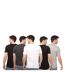 Pack of 5  Mens briars lounge t-shirt  black/grey/white Farah-2