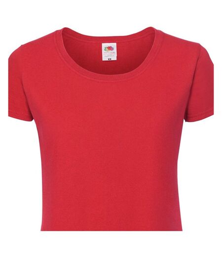 T-shirt Iconic Femme Rouge Fruit Of The Loom
