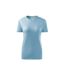 Womens/ladies Classic New T-shirt Powder Blue Adler-2