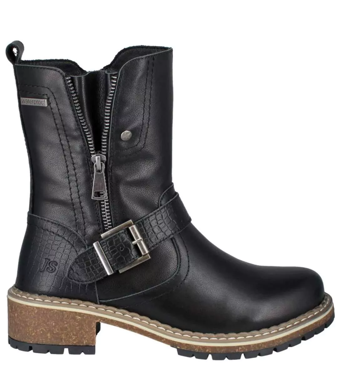 Womens/ladies Waylynn 16 Leather Calf Boots Black Josef Seibel-4