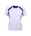 T-shirt Pace Tech Femme Blanc Bleu Marine Cona Sports-1