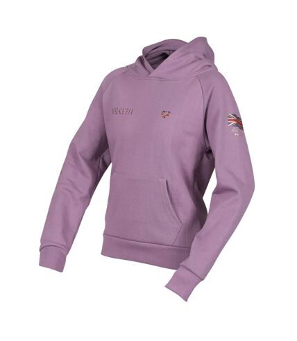 Sweat à capuche team adulte mauve Aubrion