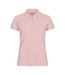 Womens/ladies Plain Polo Shirt Candy Pink Clique-1