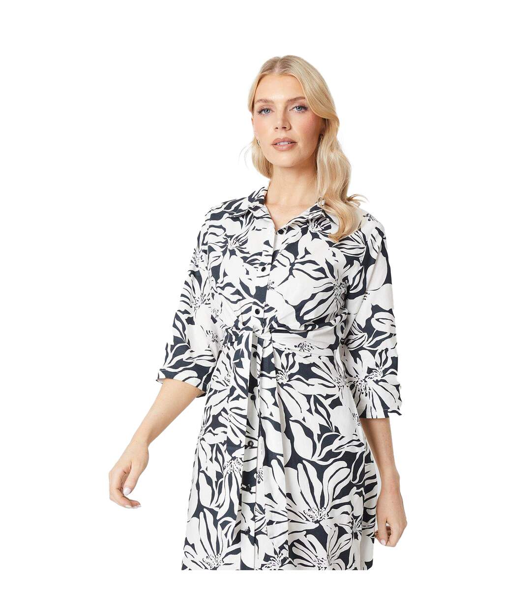 Robe chemisier mi-longue femme monochrome Principles