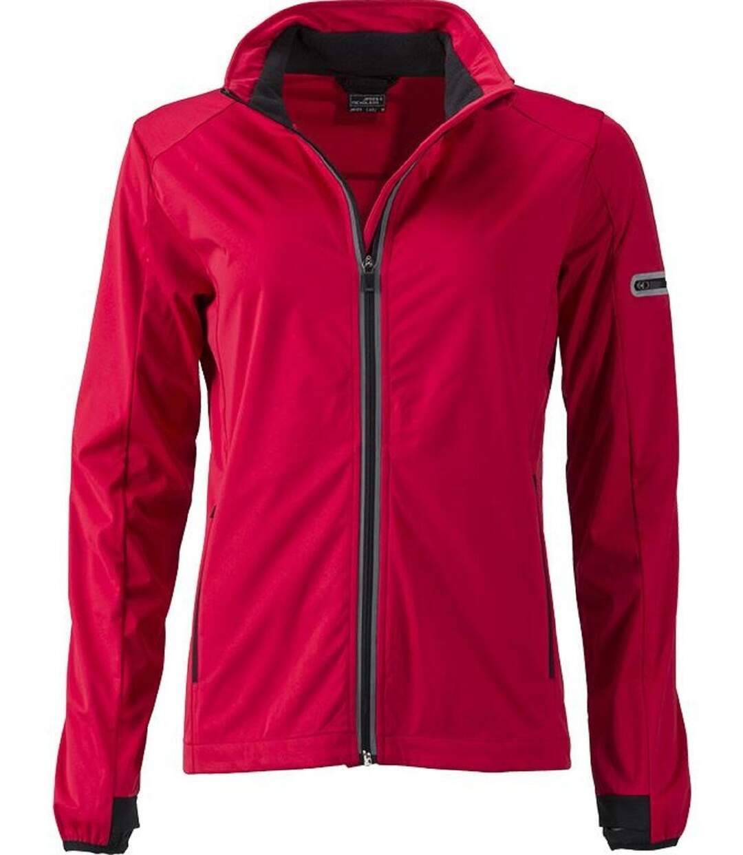 Veste softshell sport - Femme - JN1125 - rouge et noir-2