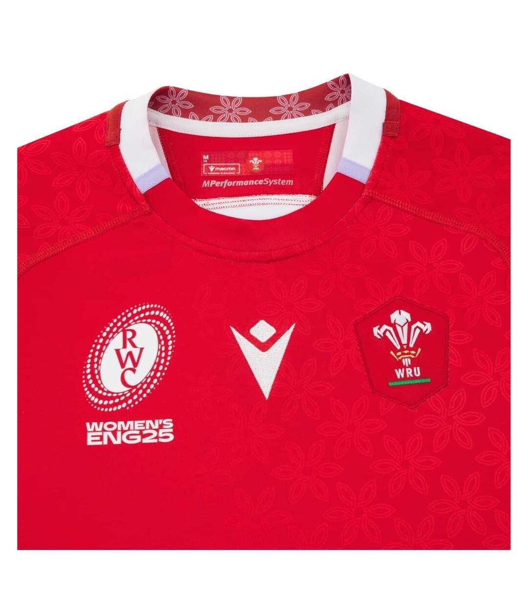 Maillot Domicile Rugby Motif/style Wales Ru Femme Rouge Macron-3