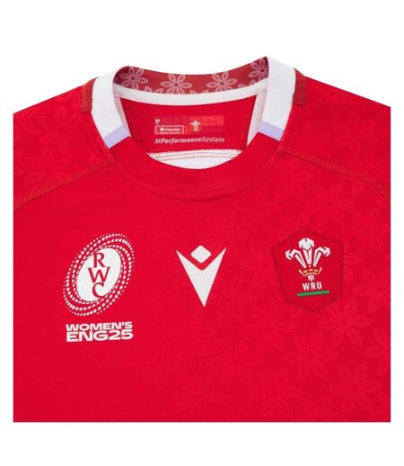 Maillot Domicile Rugby Motif/style Wales Ru Femme Rouge Macron