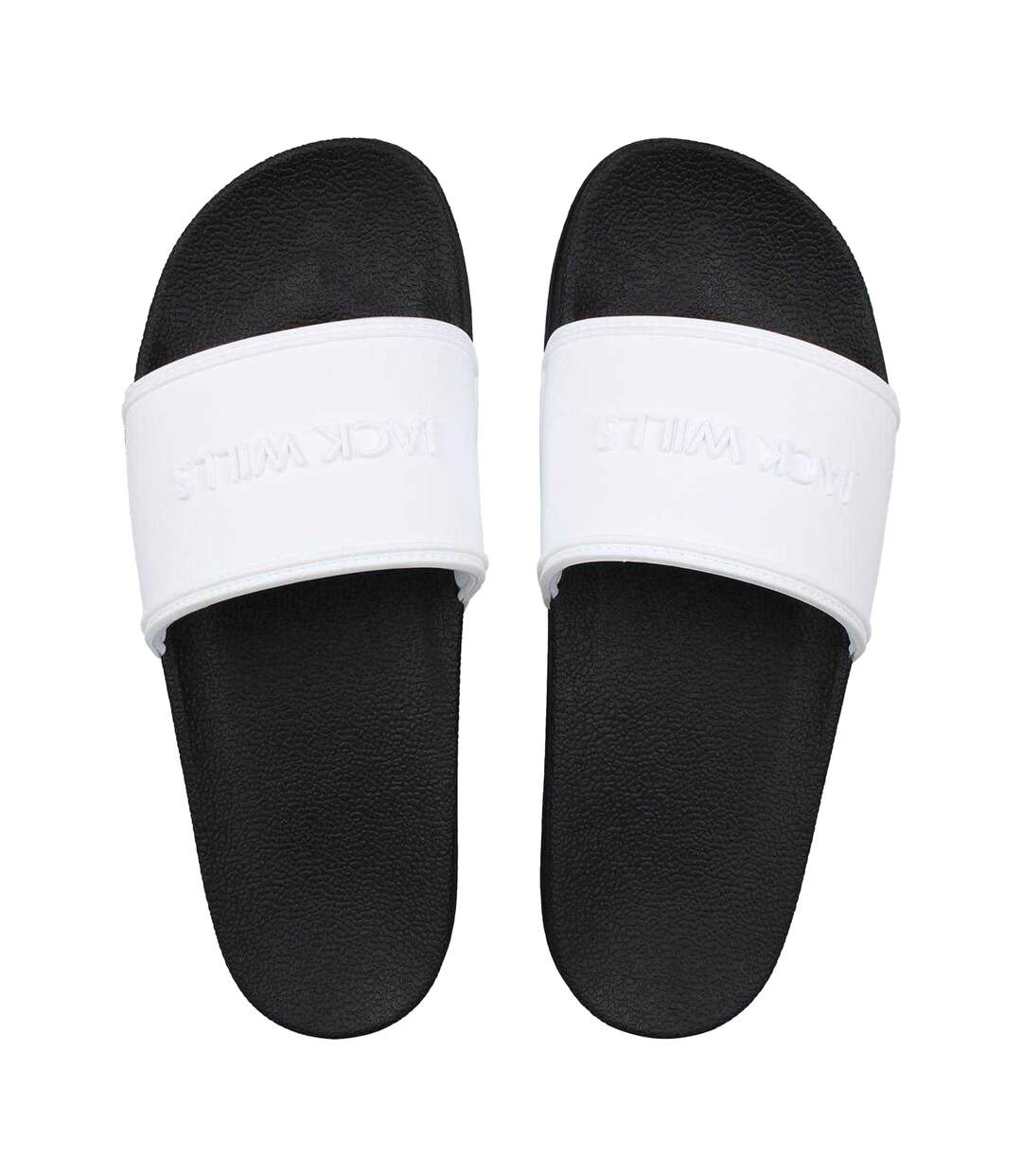 Mens Logo Sliders White Black Jack Wills-4
