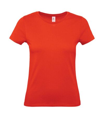 Womens/ladies e150 t-shirt fire red B&C