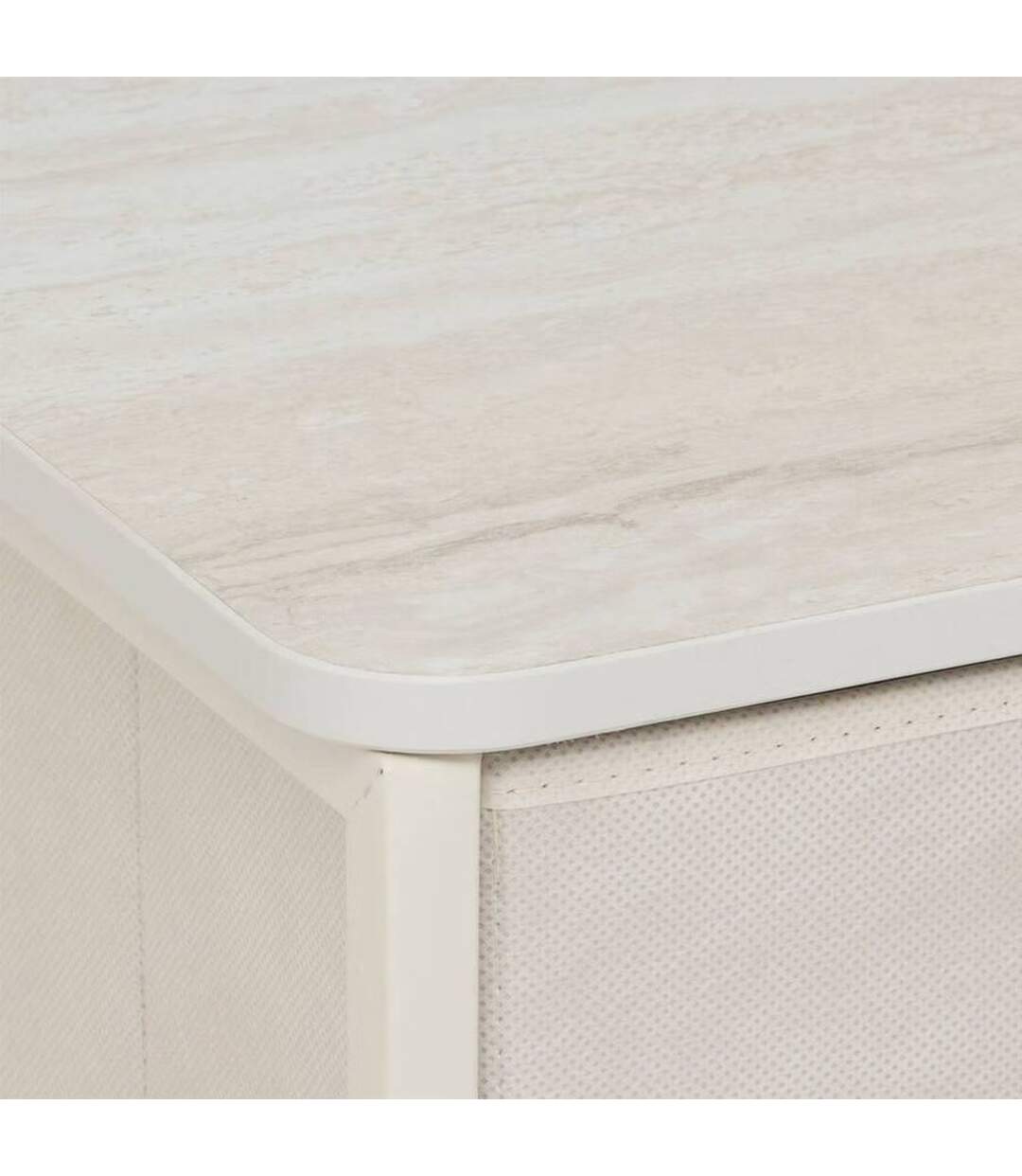 Commode basse 5 tiroirs TISSA - Beige-5