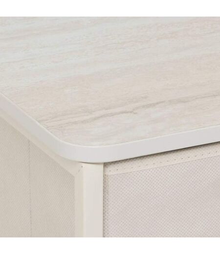 Commode basse 5 tiroirs TISSA - Beige