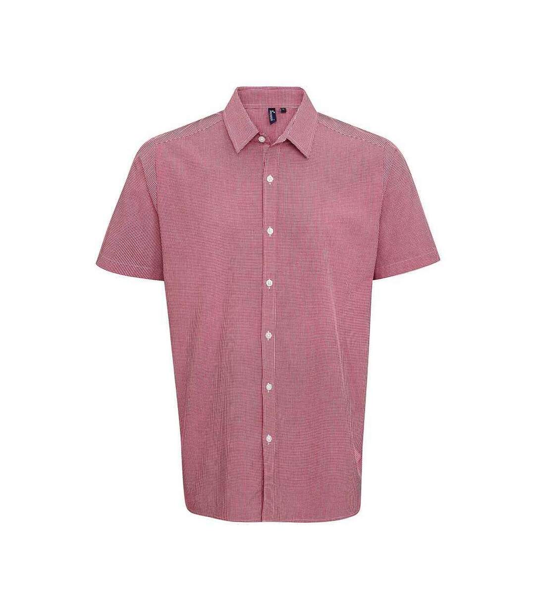 Chemise homme rouge / blanc Premier-1