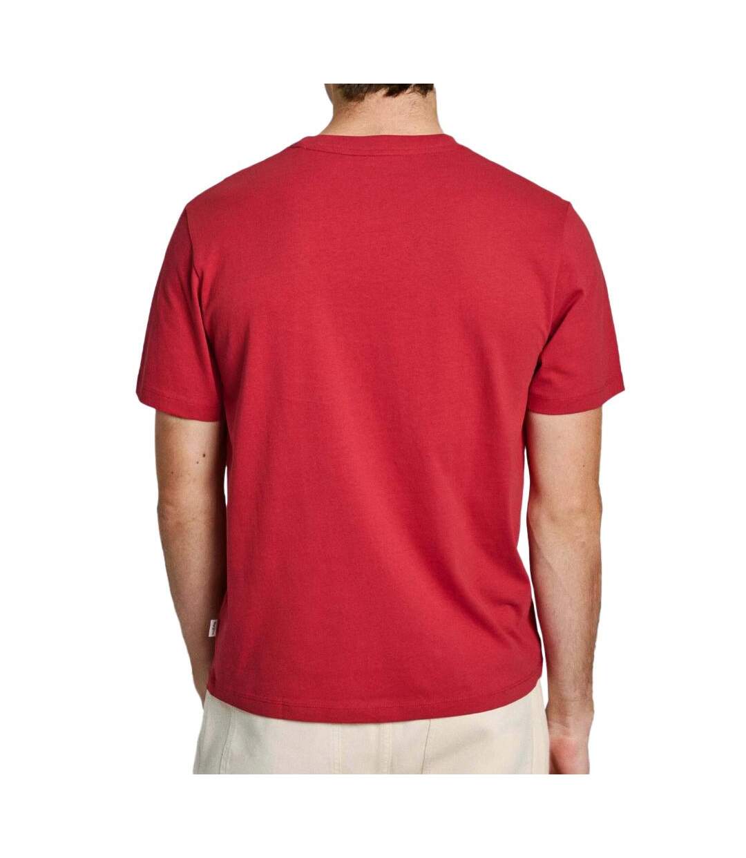 T-shirt rouge homme pepe jeans connor-2